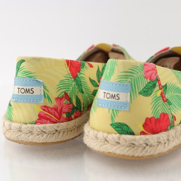 Toms Women's Alpargata Classic Shoe Size 10 Floral Yellow Red Green Flat Slip On - Picture 6 of 13